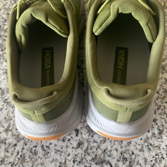 Hoka Avocado/Harbor Mist Transport Mens Lifestyle Shoes - Picture 8 of 12